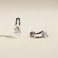 Celestial Crystal Huggies in Silver-Astrid &amp; Miyu