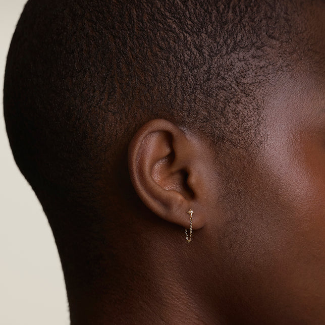 Cosmic Star Chain Stud Earrings in Gold-Astrid &amp; Miyu