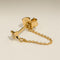 Cosmic Star Chain Stud Earrings in Gold