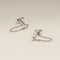 Cosmic Star Chain Stud Earrings in Silver