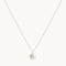 October Opal Birthstone Necklace in Solid White Gold