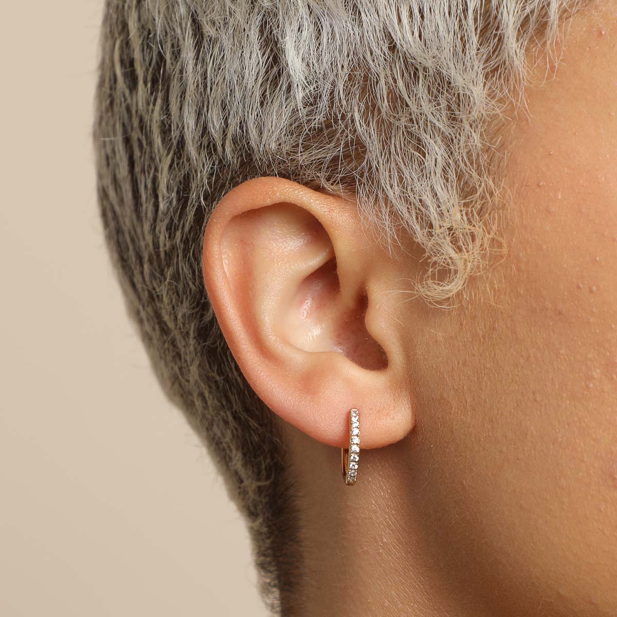 18k Gold Plated Jewellery - Essential Crystal Small Hoops in Gold - Hoop Earrings - Astrid &amp; Miyu