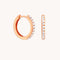 18k Rose Gold Plated Jewellery - Essential Crystal Small Hoops in Rose Gold - Hoop Earrings - Astrid &amp; Miyu
