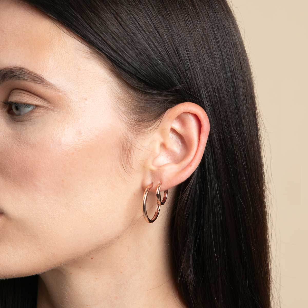 18k Rose Gold Plated Jewellery - Essential Small Hoops in Rose Gold - Hoop Earrings - Astrid &amp; Miyu