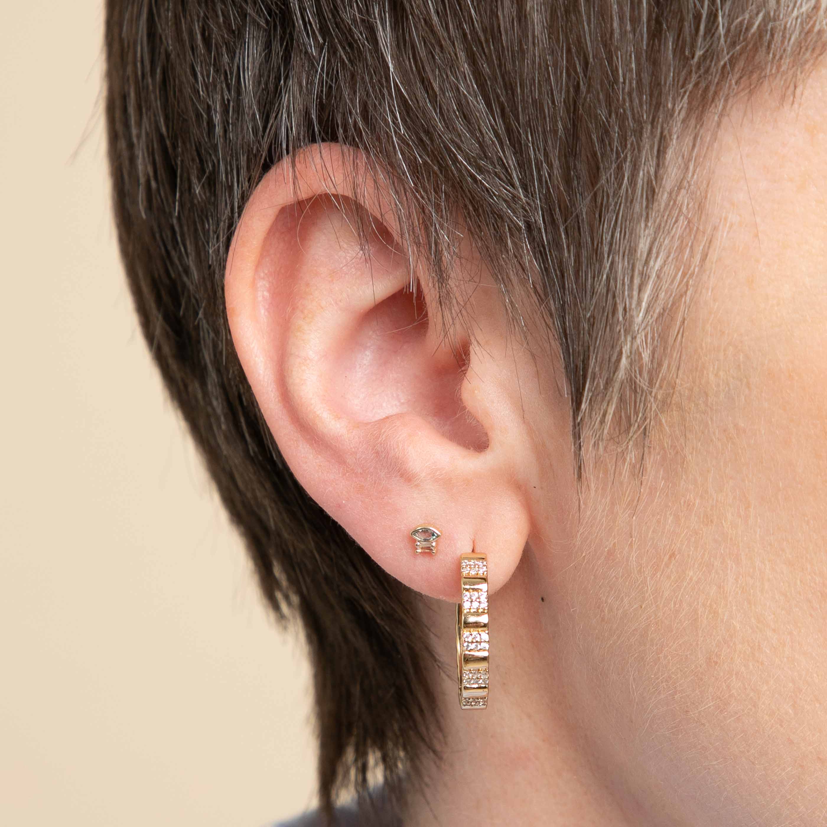 Shining Gold Silver Color Zircon Claws Stud Earrings Fashion Simple  Delicate Ear Piercing Earrings Fashion Earrings Jewelry Gift  AliExpress
