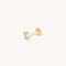 Diamond Marquise Cluster Piercing Stud in Solid Gold-Astrid &amp; Miyu