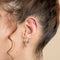 Flat Back Labret Studs - Diamond Marquise Cluster Piercing Stud in Solid White Gold - Piercing Stud - Astrid &amp; Miyu
