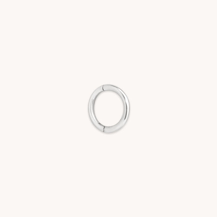 Earrings - Seamless Hoop 1mm in Solid White Gold - - Astrid &amp; Miyu
