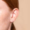 Earrings - Seamless Hoop 1mm in Solid White Gold - - Astrid &amp; Miyu