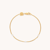 18k Gold Plated Jewellery - Navette Crystal Bracelet in Gold - Charm Bracelet - Astrid & Miyu