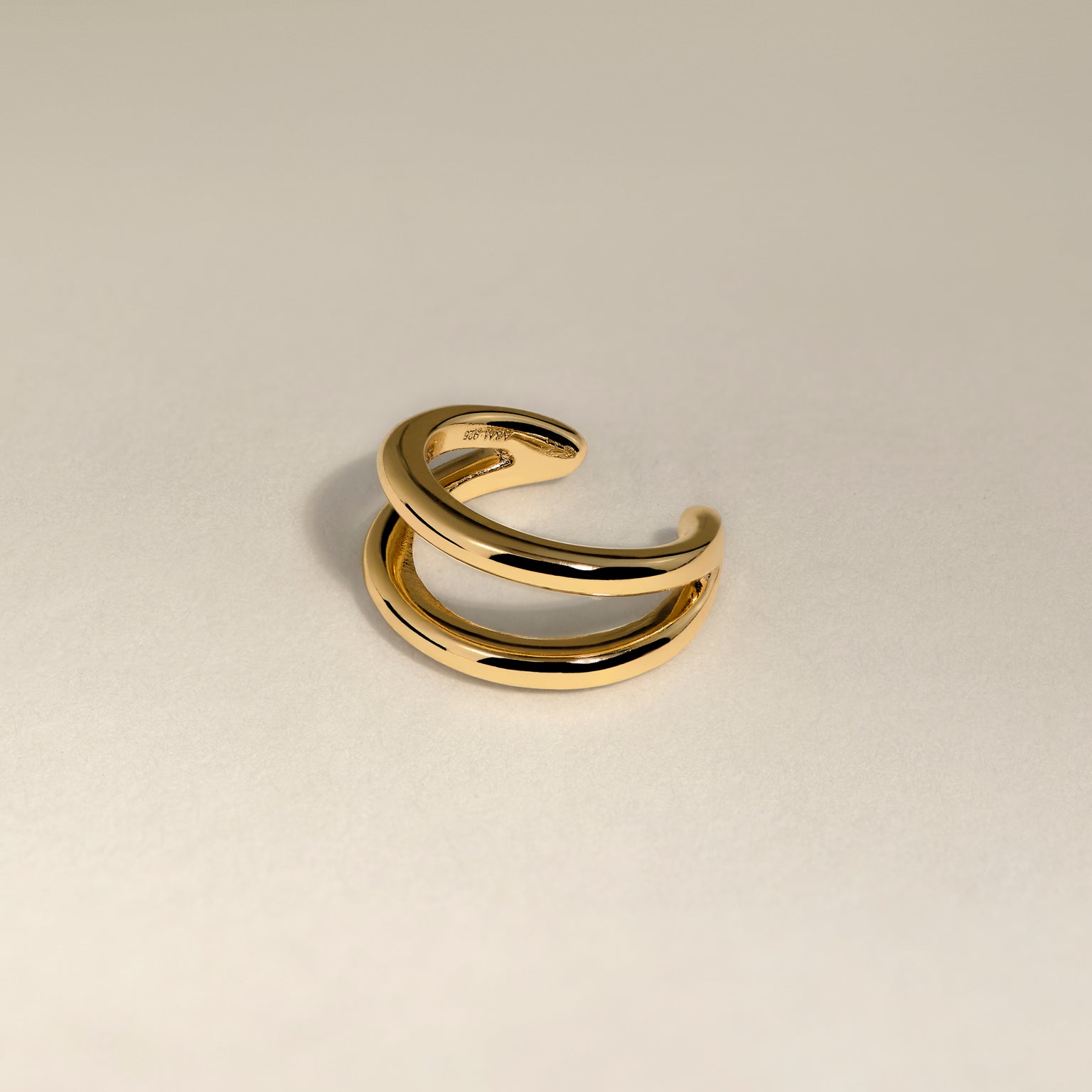 Illusion Essential Ear Cuff in Gold-Astrid &amp; Miyu