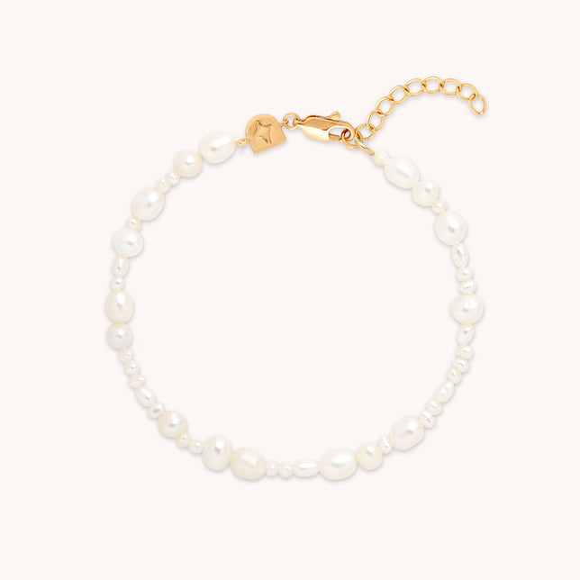 Serenity Pearl Bracelet in Gold