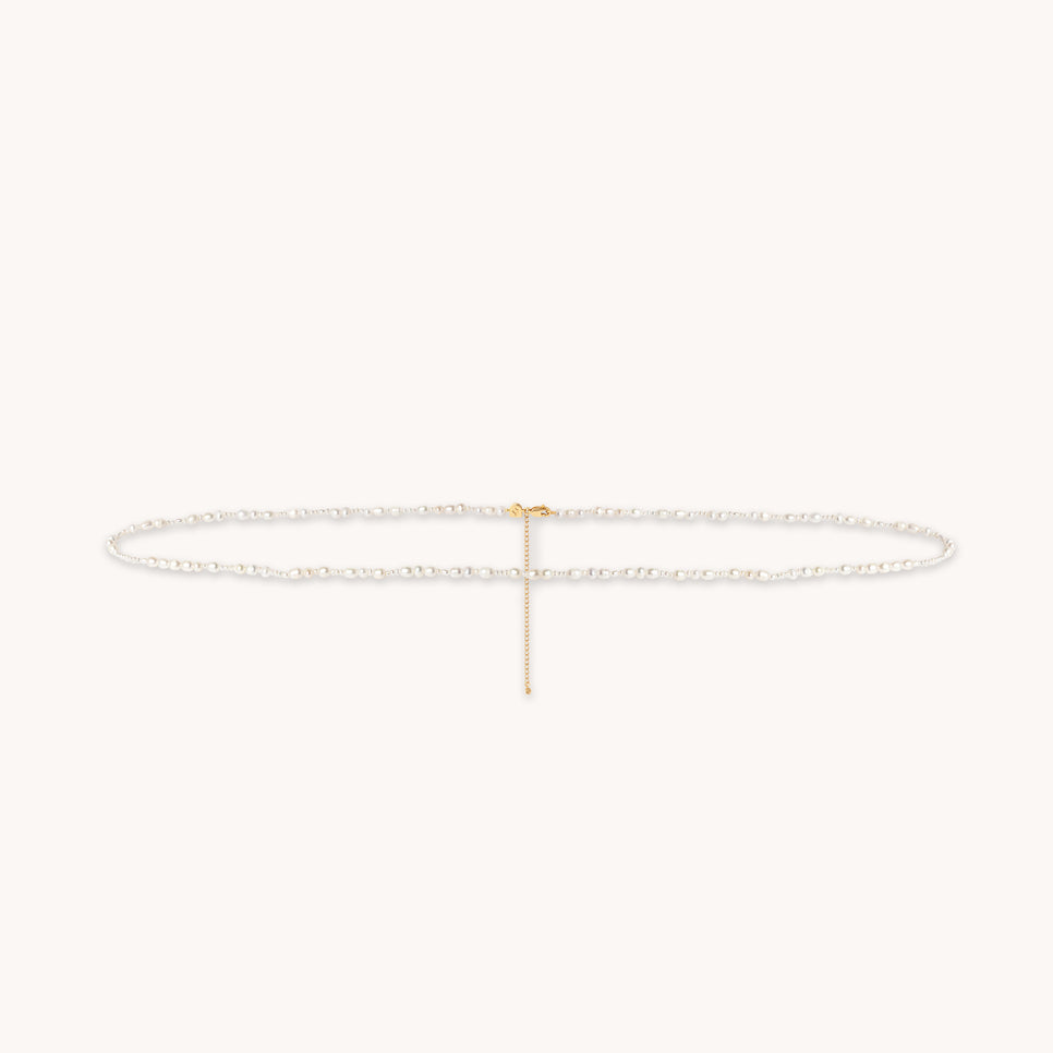 Serenity Pearl Beaded Belly Chain in Gold