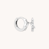Core Collection SS23 - Navette Crystal Huggies in Silver - Huggies - Astrid &amp; Miyu