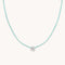 Gemstone Necklaces - Amazonite Shell Pendant Necklace in Silver - Pendant Necklace - Astrid &amp; Miyu