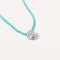 Gemstone Necklaces - Amazonite Shell Pendant Necklace in Silver - Pendant Necklace - Astrid &amp; Miyu