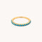 18k Gold Plated Jewellery - Turquoise Band Ring in Gold - Rings - Astrid &amp; Miyu