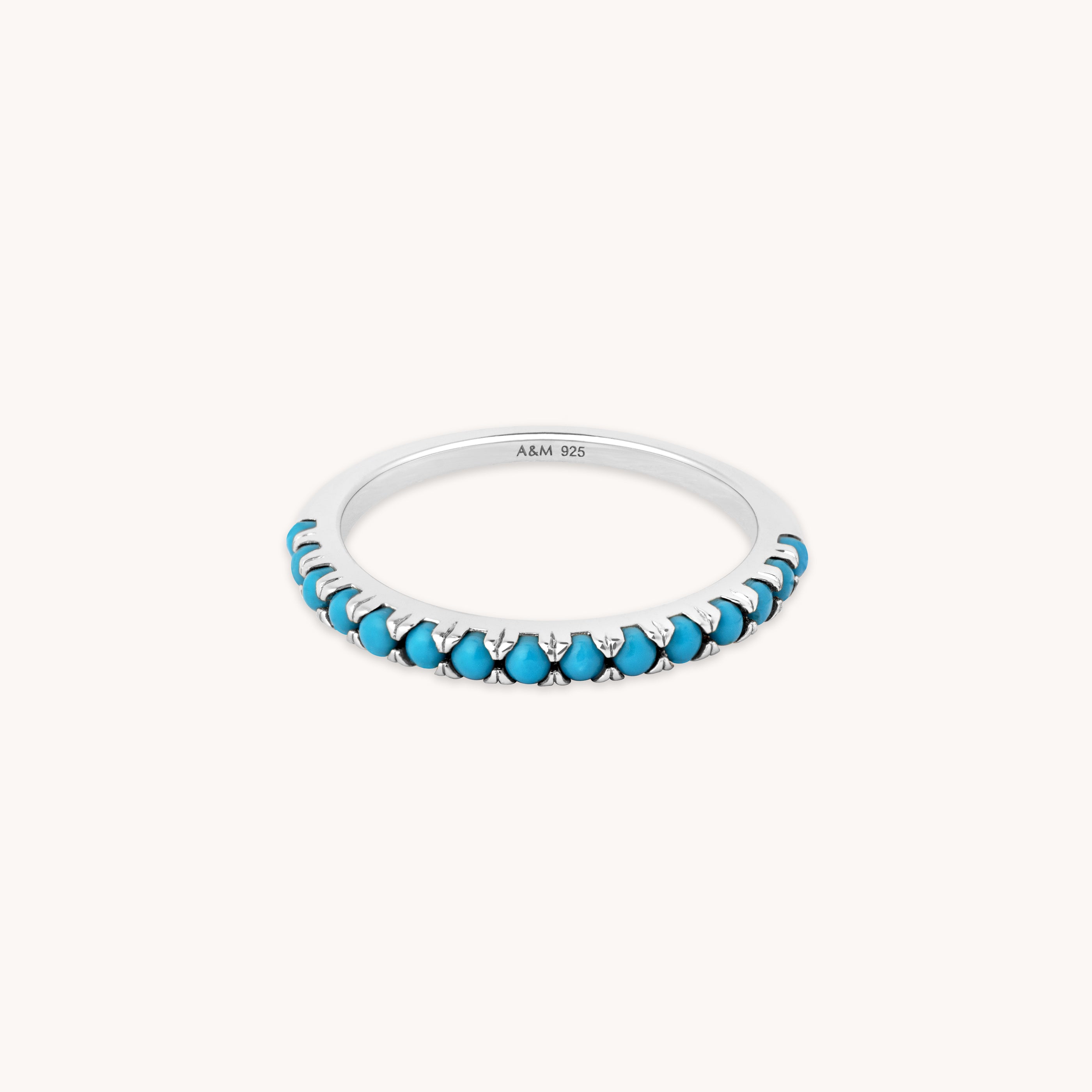 Core Collection SS23 - Turquoise Band Ring in Silver - Rings - Astrid &amp; Miyu