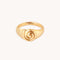 Shell Signet Ring in Gold - Signet Ring - Astrid &amp; Miyu