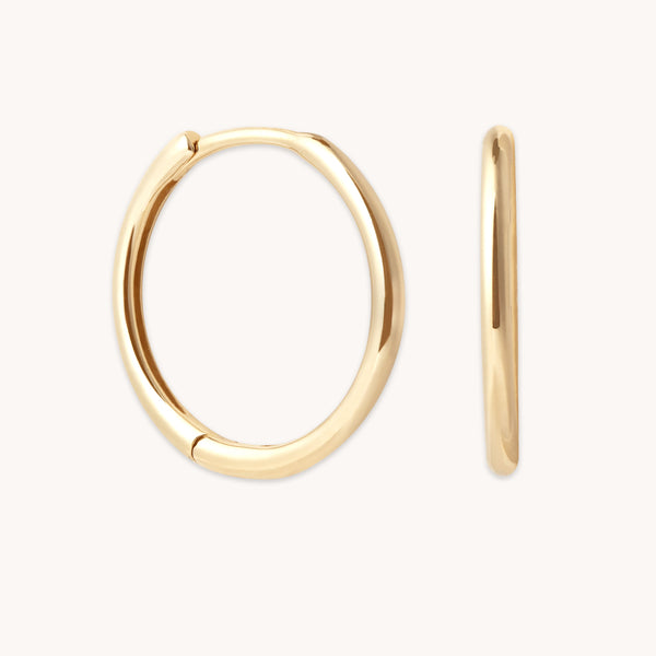 Earrings - Simple 12mm Hoops in Solid Gold - Hoop Earrings - Astrid &amp; Miyu