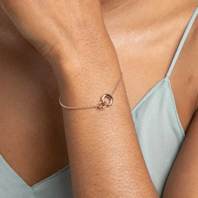 18k Gold Plated Jewellery - Dome Link Bracelet in Gold - Chain Bracelets - Astrid & Miyu