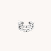 Ear Cuffs - Mini Illusion Crystal Ear Cuff in Silver - Ear Cuffs - Astrid &amp; Miyu