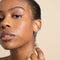 Blue Topaz Dome Hoops in Silver - Hoop Earrings - Astrid &amp; Miyu
