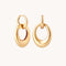 18k Gold Plated Jewellery - Dome Link Hoops in Gold - Hoop Earrings - Astrid &amp; Miyu