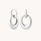 Earrings - Dome Link Hoops in Silver - Hoop Earrings - Astrid &amp; Miyu