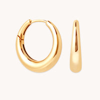 Dome Hoops in Gold