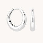 Earrings - Dome Hoops in Silver - Hoop Earrings - Astrid &amp; Miyu