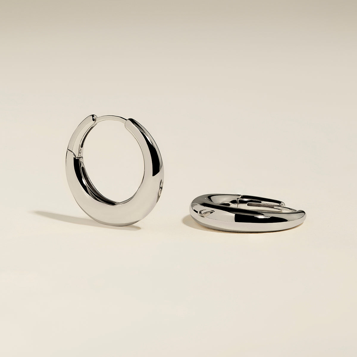 Dome Hoops in Silver-Astrid &amp; Miyu