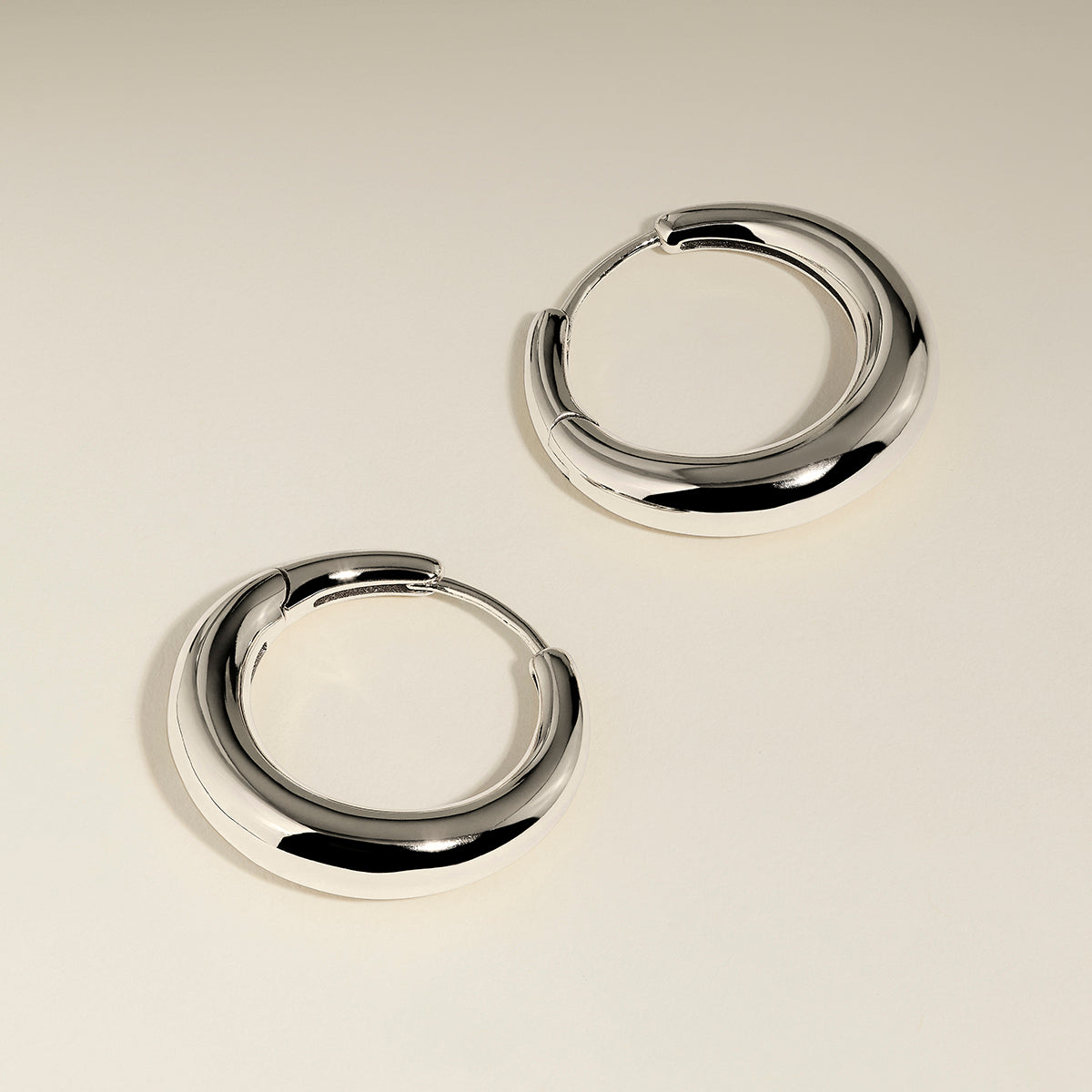 Dome Hoops in Silver-Astrid &amp; Miyu