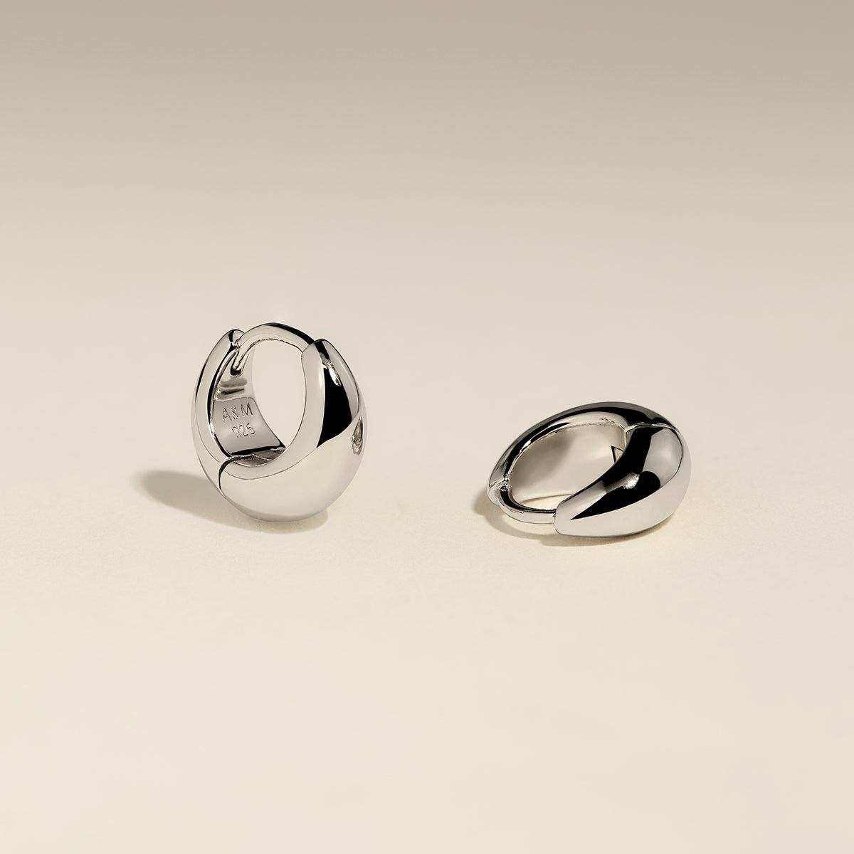 Dome Huggies in Silver-Astrid &amp; Miyu