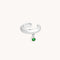 Green Topaz Charm Ear Cuff in Silver - Ear Cuffs - Astrid &amp; Miyu