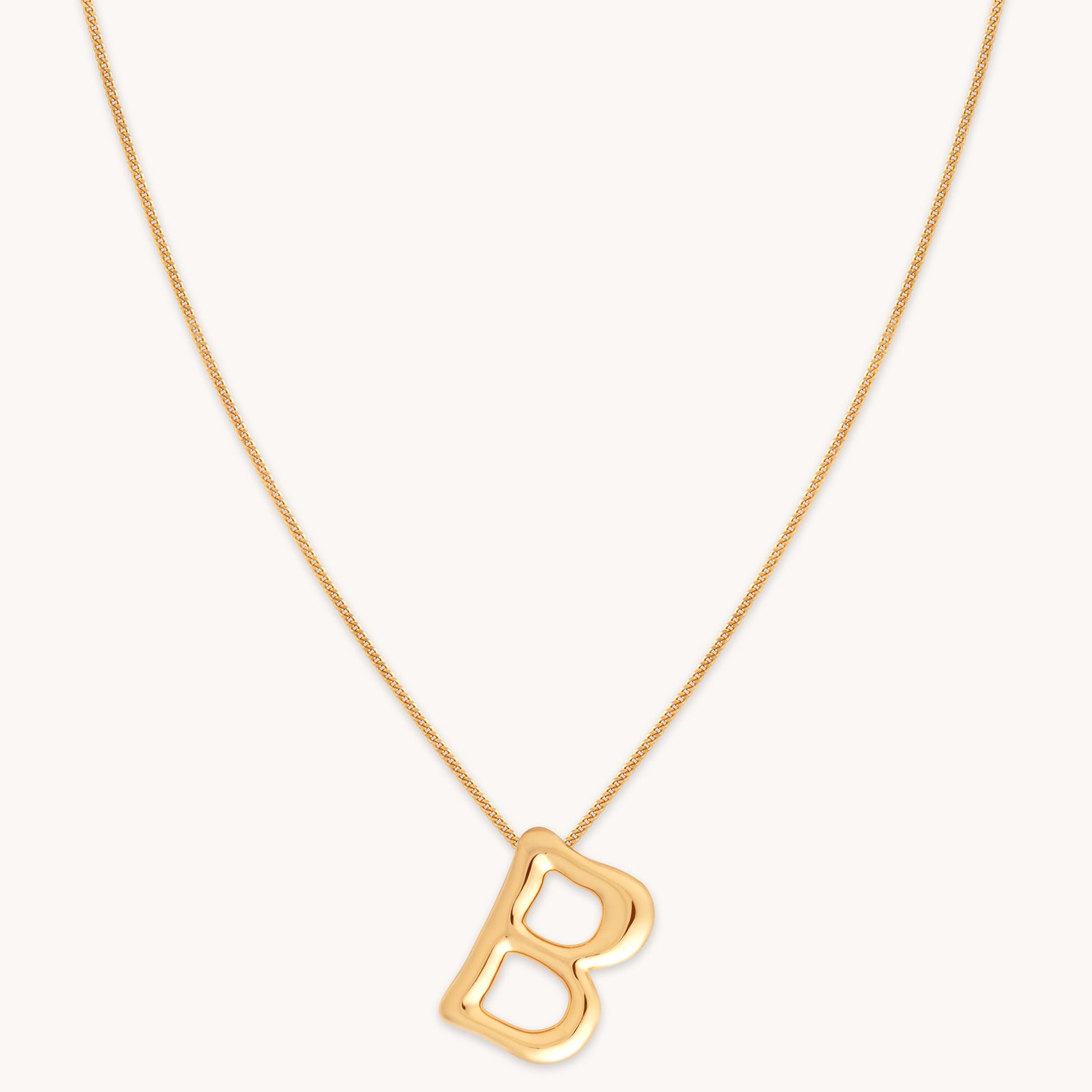 B Bold Initial Gold Necklace Astrid Miyu Necklaces