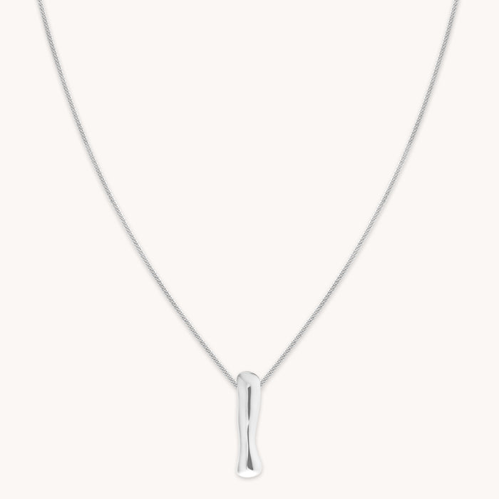 I Initial Bold Pendant Necklace in Silver