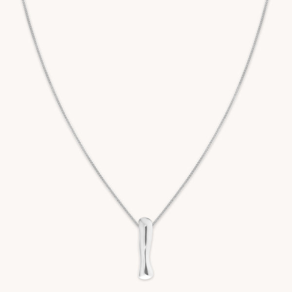 Necklaces & Bracelets - I Initial Bold Pendant Necklace in Silver - Pendant Necklace - Astrid &amp; Miyu
