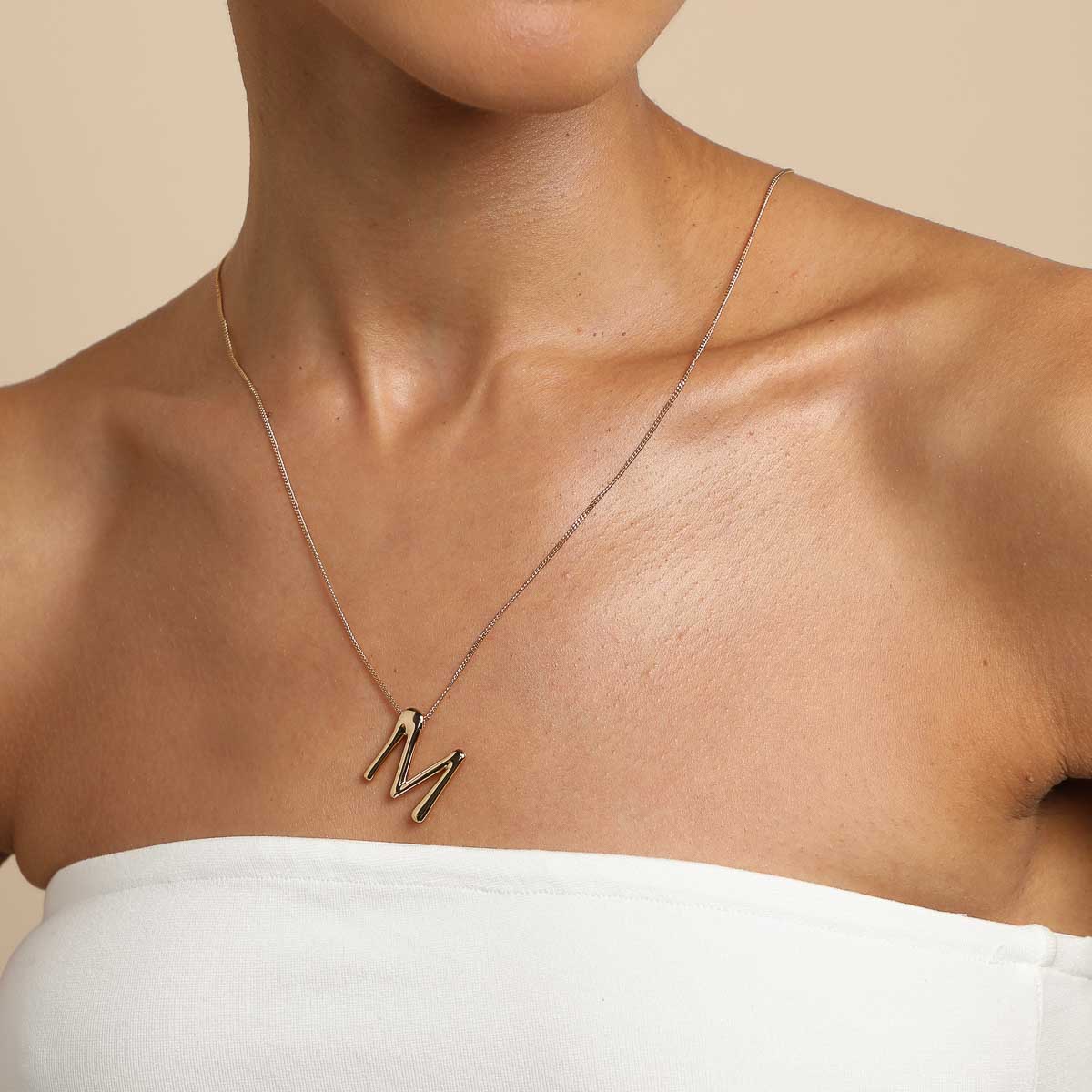 Large Asymmetrical Initial Necklace – Pineal Vision Jewelry