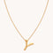Y Initial Bold Pendant Necklace in Gold