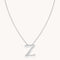 Z Initial Bold Pendant Necklace in Silver