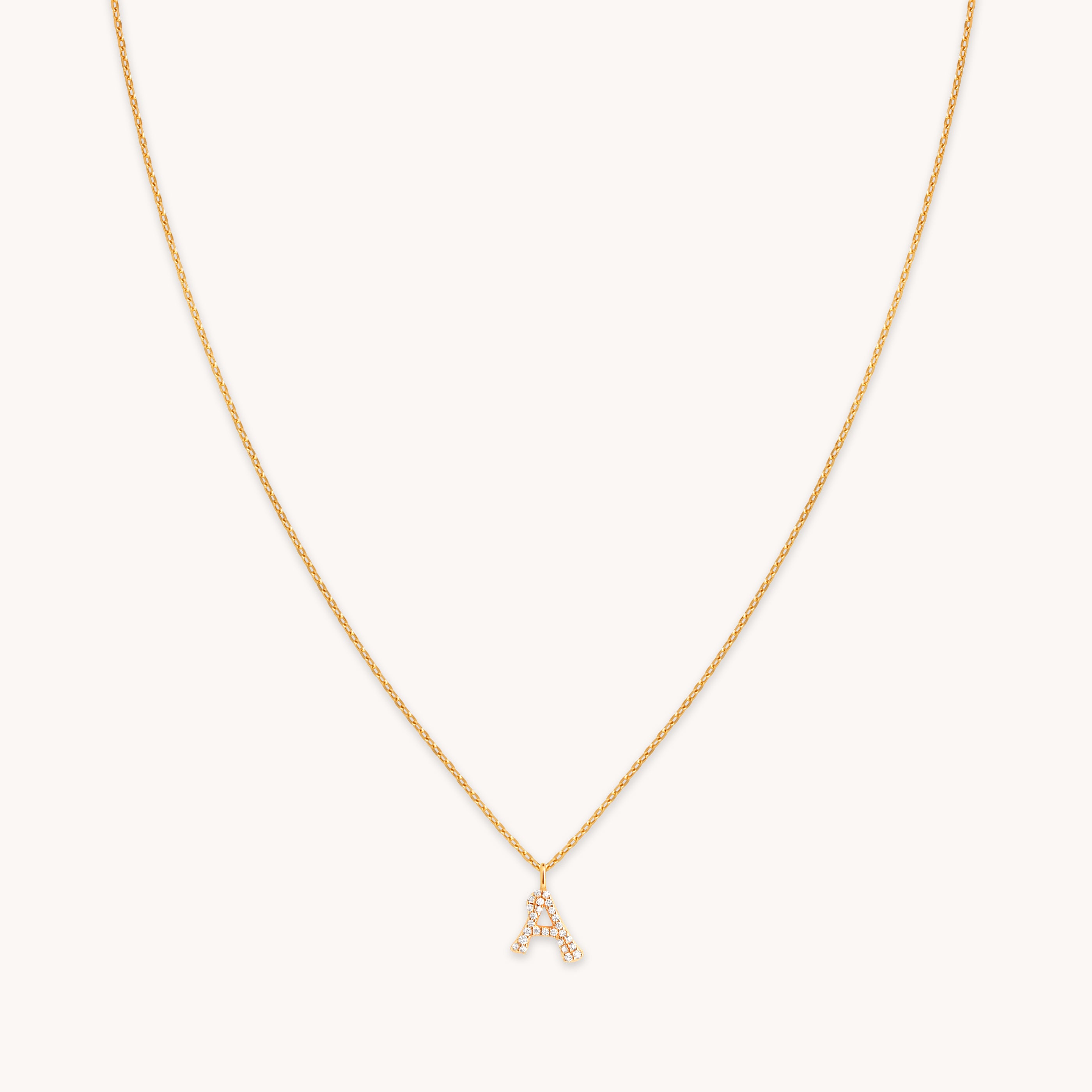 Diamond Initial Necklace F | Pravins