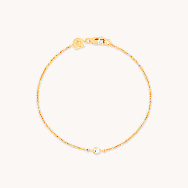 18k Gold Plated Jewellery - Essential Crystal Charm Bracelet in Gold - Bracelets - Astrid &amp; Miyu