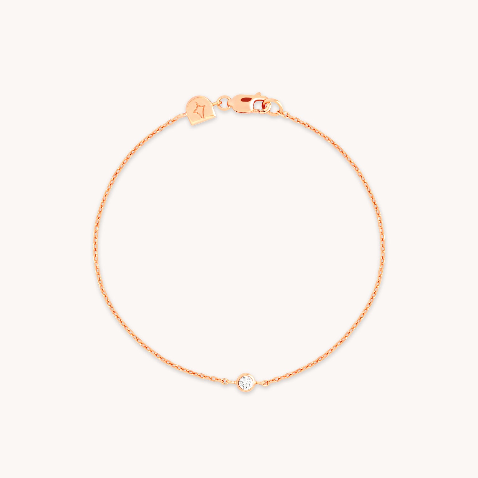 Essential Crystal Charm Bracelet in Rose Gold