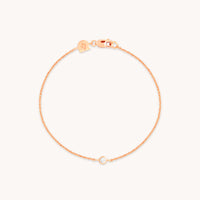 18k Rose Gold Plated Jewellery - Essential Crystal Charm Bracelet in Rose Gold - Bracelets - Astrid & Miyu