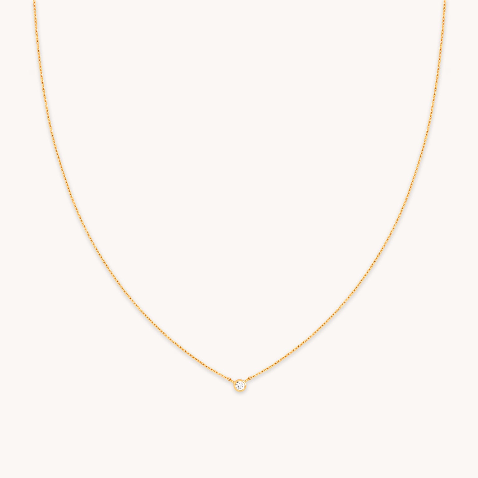 Essential Crystal Pendant Necklace in Gold