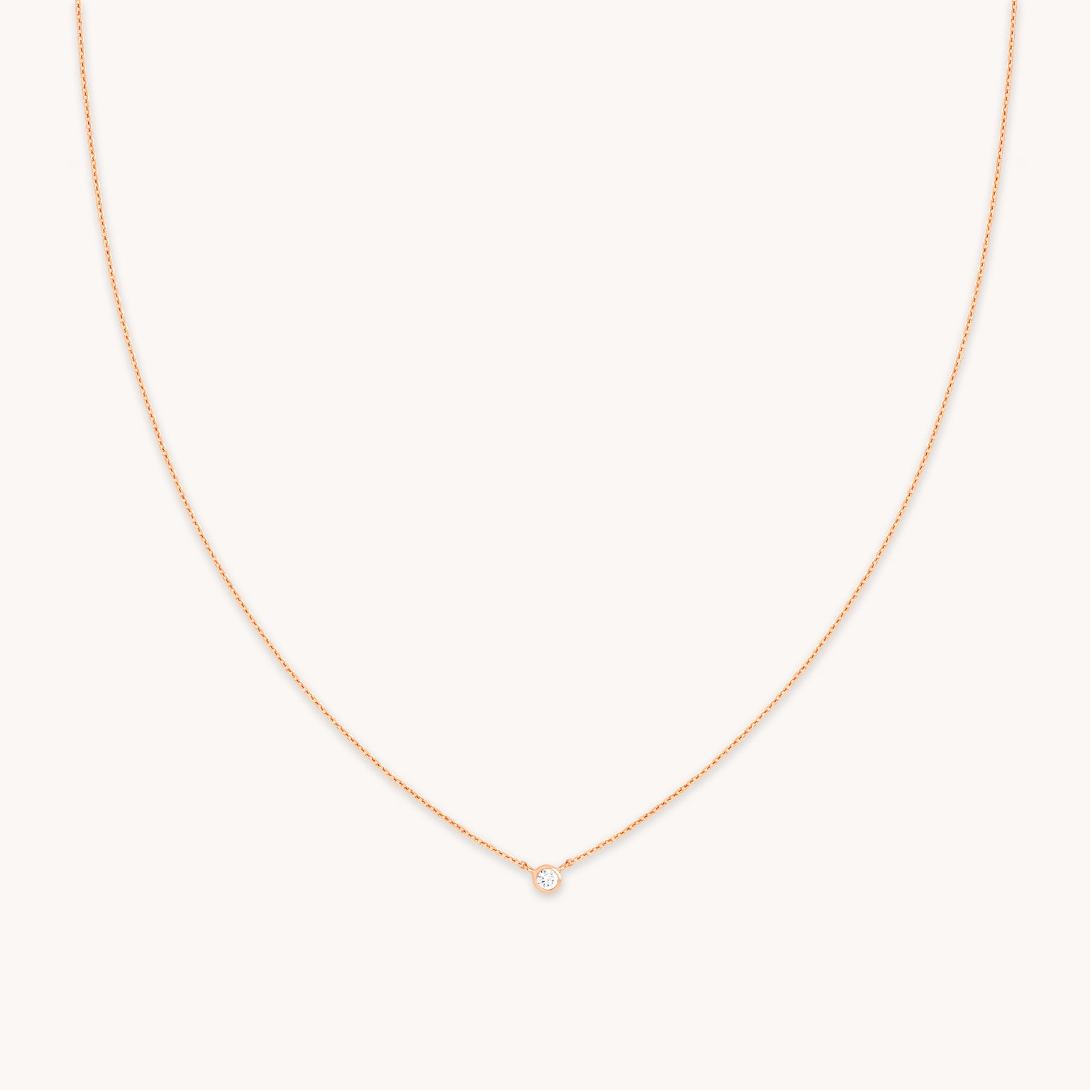 Essential Crystal Pendant Necklace in Rose Gold