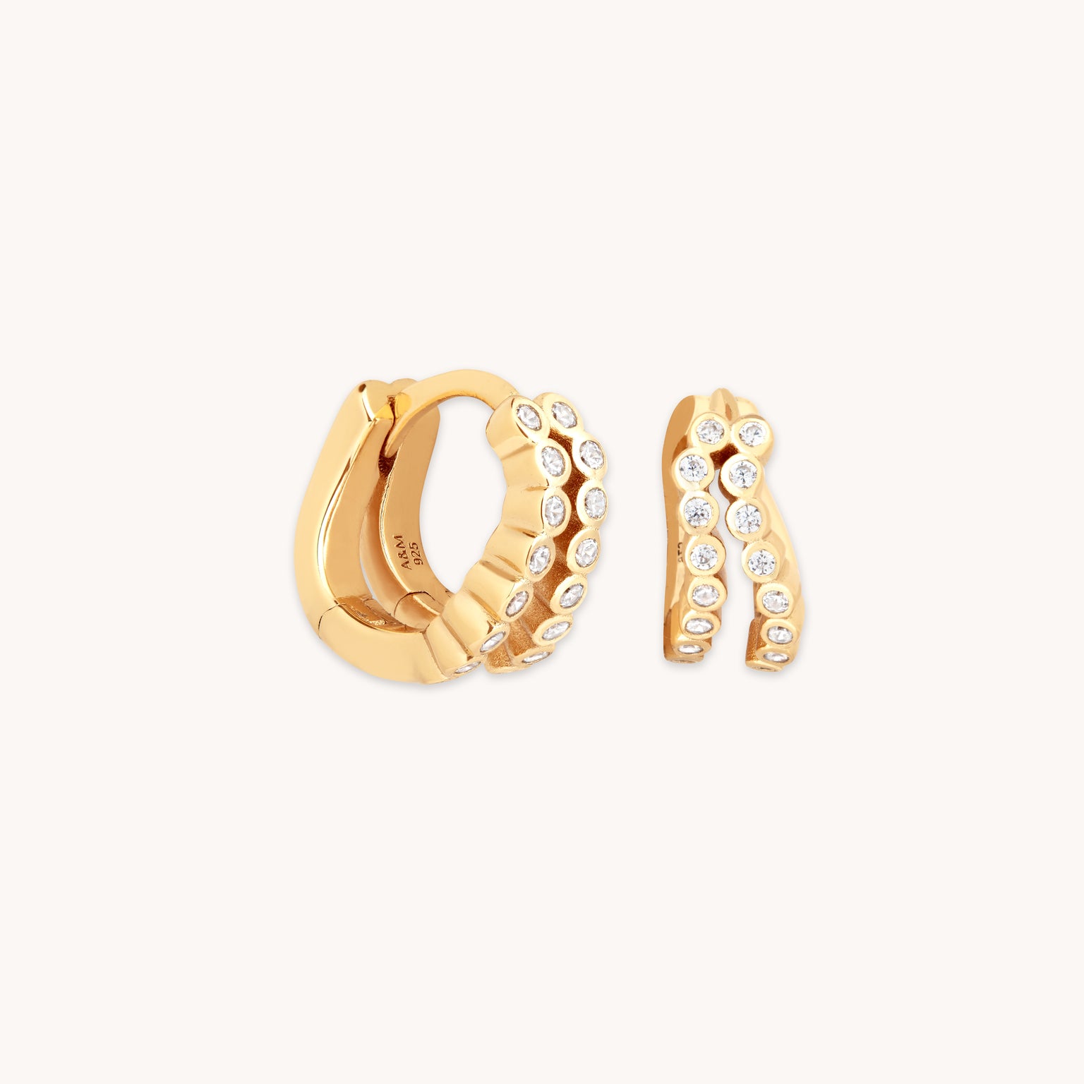 Gold Huggies - Gleam Illusion Crystal Huggies in Gold - Huggies - Astrid &amp; Miyu