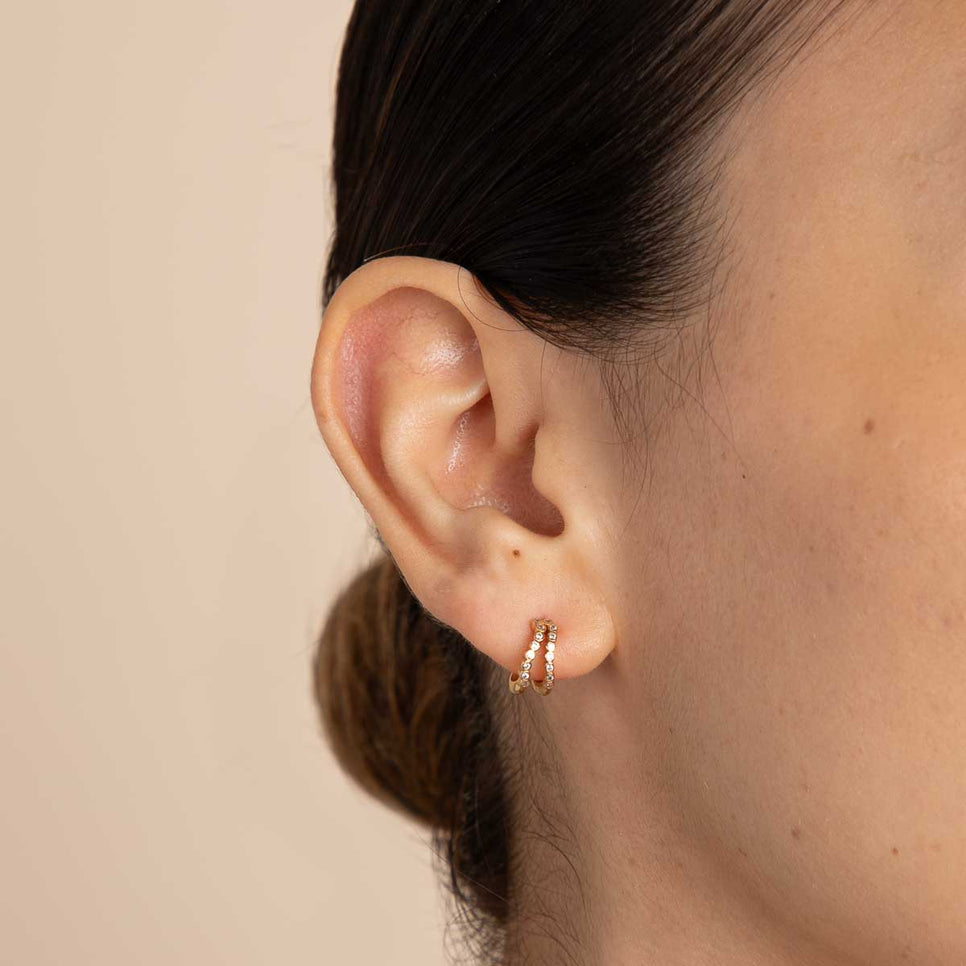 Gold Huggies - Gleam Illusion Crystal Huggies in Gold - Huggies - Astrid &amp; Miyu