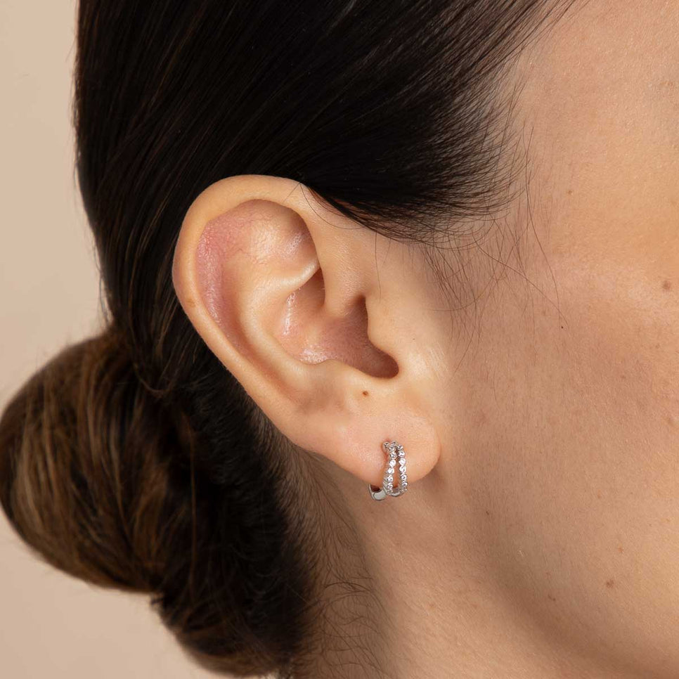 Gleam Illusion Crystal Huggies in Silver - Huggies - Astrid &amp; Miyu